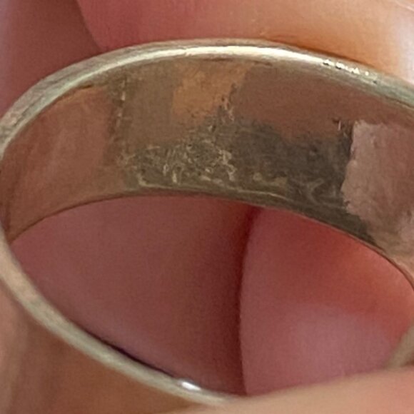 Ring Size 8 Taxco Aztec Mexico Sterling Silver 925 Women Semi-Precious Stone - Picture 10 of 10